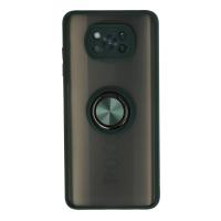 Newface Xiaomi Pocophone X3 Kılıf Montreal Yüzüklü Silikon Kapak - Yeşil