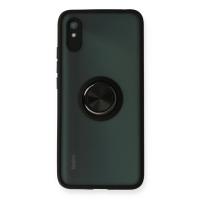 Newface Xiaomi Redmi 9A Kılıf Montreal Yüzüklü Silikon Kapak - Siyah