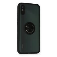Newface Xiaomi Redmi 9A Kılıf Montreal Yüzüklü Silikon Kapak - Siyah