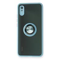 Newface Xiaomi Redmi 9A Kılıf Montreal Yüzüklü Silikon Kapak - Buz Mavi