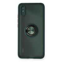 Newface Xiaomi Redmi 9A Kılıf Montreal Yüzüklü Silikon Kapak - Yeşil