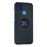 Newface Xiaomi Redmi 9C Kılıf Montreal Yüzüklü Silikon Kapak - Lacivert