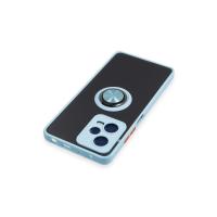 Newface Xiaomi Redmi Note 12 5G Kılıf Montreal Yüzüklü Silikon Kapak - Buz Mavi