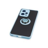 Newface Xiaomi Redmi Note 12 5G Kılıf Montreal Yüzüklü Silikon Kapak - Buz Mavi