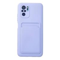 Newface Xiaomi Redmi Note 10S Kılıf Kelvin Kartvizitli Silikon - Lila