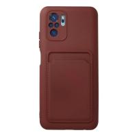 Newface Xiaomi Redmi Note 10S Kılıf Kelvin Kartvizitli Silikon - Bordo