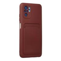 Newface Xiaomi Redmi Note 10S Kılıf Kelvin Kartvizitli Silikon - Bordo