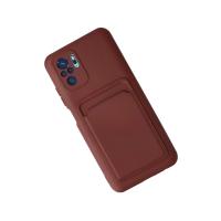 Newface Xiaomi Redmi Note 10S Kılıf Kelvin Kartvizitli Silikon - Bordo