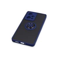 Newface Xiaomi Redmi Note 12 5G Kılıf Montreal Yüzüklü Silikon Kapak - Lacivert