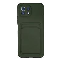 Newface Xiaomi Mi 11 Kılıf Kelvin Kartvizitli Silikon - Koyu Yeşil