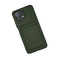 Newface Xiaomi Mi 11 Kılıf Kelvin Kartvizitli Silikon - Koyu Yeşil