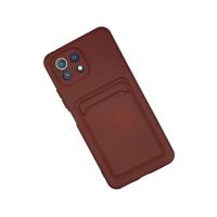 Newface Xiaomi Mİ 11 Lite Kılıf Kelvin Kartvizitli Silikon - Bordo