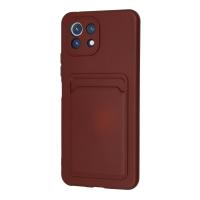 Newface Xiaomi Mİ 11 Lite Kılıf Kelvin Kartvizitli Silikon - Bordo