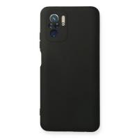 Newface Xiaomi Redmi Note 10 Kılıf Nano içi Kadife Silikon - Siyah