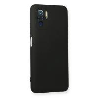 Newface Xiaomi Redmi Note 10 Kılıf Nano içi Kadife Silikon - Siyah