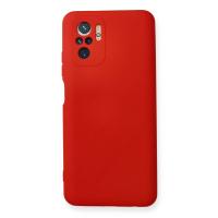 Newface Xiaomi Redmi Note 10 Kılıf Nano içi Kadife Silikon - Kırmızı