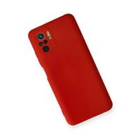 Newface Xiaomi Redmi Note 10 Kılıf Nano içi Kadife Silikon - Kırmızı