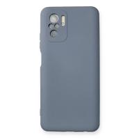 Newface Xiaomi Redmi Note 10 Kılıf Nano içi Kadife Silikon - Gri