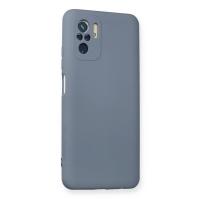 Newface Xiaomi Redmi Note 10 Kılıf Nano içi Kadife Silikon - Gri