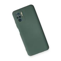 Newface Xiaomi Redmi Note 10 Kılıf Nano içi Kadife Silikon - Koyu Yeşil