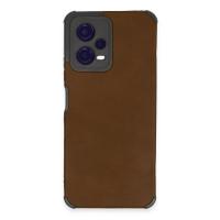 Newface Xiaomi Redmi Note 12 5G Kılıf Loop Deri Silikon - Kahverengi
