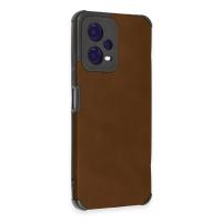 Newface Xiaomi Redmi Note 12 5G Kılıf Loop Deri Silikon - Kahverengi