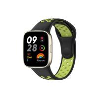 Newface Xiaomi Redmi Watch 3 Spor Delikli Kordon - Siyah-Yeşil
