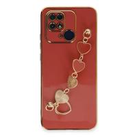 Newface Xiaomi Redmi 10C Kılıf Esila Silikon - Kırmızı