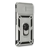 Newface Xiaomi Mİ 11 Lite Kılıf Pars Lens Yüzüklü Silikon - Gümüş