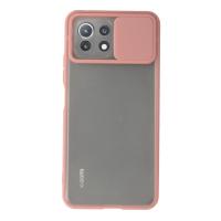 Newface Xiaomi Mİ 11 Lite Kılıf Palm Buzlu Kamera Sürgülü Silikon - Pembe