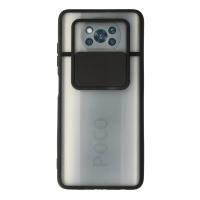 Newface Xiaomi Pocophone X3 Kılıf Palm Buzlu Kamera Sürgülü Silikon - Siyah