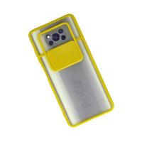 Newface Xiaomi Pocophone X3 Kılıf Palm Buzlu Kamera Sürgülü Silikon - Sarı