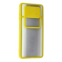 Newface Xiaomi Pocophone X3 Kılıf Palm Buzlu Kamera Sürgülü Silikon - Sarı