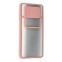 Newface Xiaomi Pocophone X3 Kılıf Palm Buzlu Kamera Sürgülü Silikon - Pembe