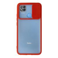 Newface Xiaomi Redmi 9C Kılıf Palm Buzlu Kamera Sürgülü Silikon - Kırmızı