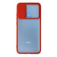 Newface Xiaomi Redmi 9C Kılıf Palm Buzlu Kamera Sürgülü Silikon - Kırmızı