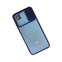 Newface Xiaomi Redmi 9C Kılıf Palm Buzlu Kamera Sürgülü Silikon - Lacivert