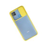 Newface Xiaomi Redmi 9C Kılıf Palm Buzlu Kamera Sürgülü Silikon - Sarı