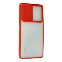 Newface Xiaomi Redmi Note 10 Pro Kılıf Palm Buzlu Kamera Sürgülü Silikon - Kırmızı