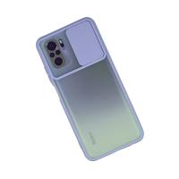 Newface Xiaomi Redmi Note 10 Kılıf Palm Buzlu Kamera Sürgülü Silikon - Lila