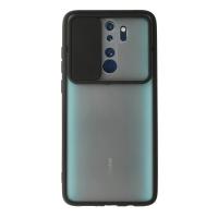 Newface Xiaomi Redmi Note 8 Pro Kılıf Palm Buzlu Kamera Sürgülü Silikon - Siyah