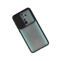 Newface Xiaomi Redmi Note 8 Pro Kılıf Palm Buzlu Kamera Sürgülü Silikon - Siyah