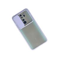 Newface Xiaomi Redmi Note 8 Pro Kılıf Palm Buzlu Kamera Sürgülü Silikon - Lila