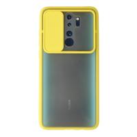Newface Xiaomi Redmi Note 8 Pro Kılıf Palm Buzlu Kamera Sürgülü Silikon - Sarı