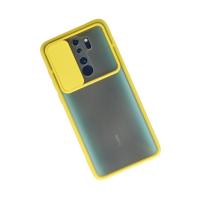 Newface Xiaomi Redmi Note 8 Pro Kılıf Palm Buzlu Kamera Sürgülü Silikon - Sarı