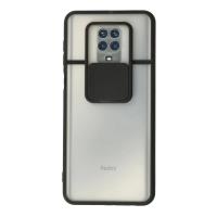 Newface Xiaomi Redmi Note 9 Pro Kılıf Palm Buzlu Kamera Sürgülü Silikon - Siyah