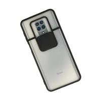 Newface Xiaomi Redmi Note 9 Pro Kılıf Palm Buzlu Kamera Sürgülü Silikon - Siyah