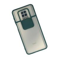 Newface Xiaomi Redmi Note 9 Pro Kılıf Palm Buzlu Kamera Sürgülü Silikon - Yeşil