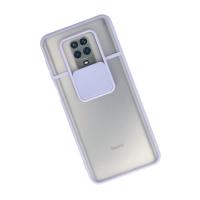 Newface Xiaomi Redmi Note 9 Pro Kılıf Palm Buzlu Kamera Sürgülü Silikon - Lila