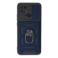 Newface Xiaomi Redmi 10C Kılıf Pars Lens Yüzüklü Silikon - Lacivert